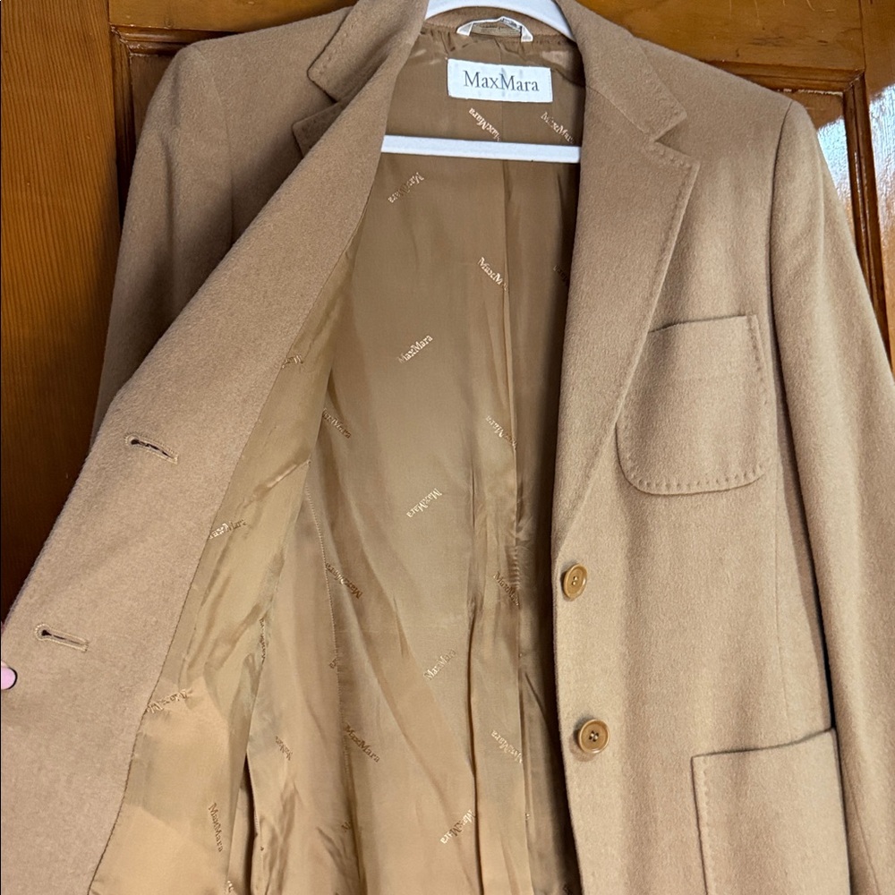 MaxMara Womens Classic Camel Hair Blazer - Picture 6 of 14